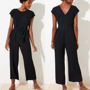 Ann Taylor LOFT Black V-Back Jumpsuit Size 12